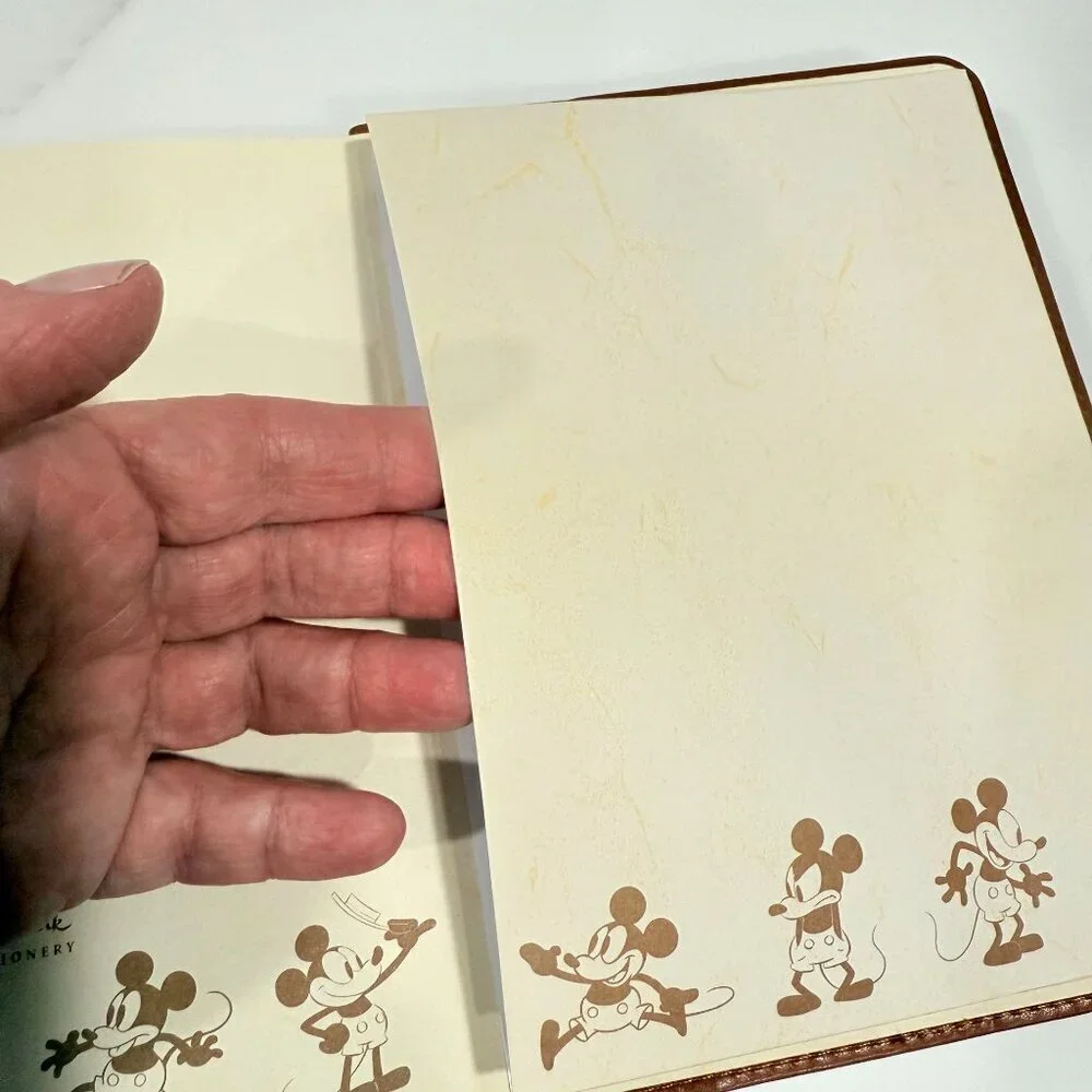 Disney‎ Mickey Mouse Faux Leather Journal Notebook 12 Embossed Poses 8